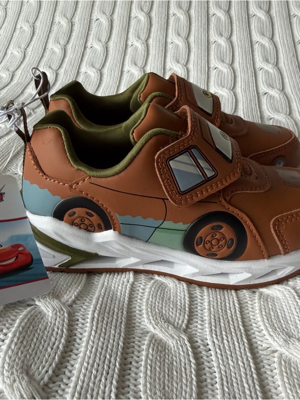 Disney Pixar Cars Tow Mater Sneakers 10 Toddler Boys Shoes Kachow 95 Race Ready - Picture 2 of 9